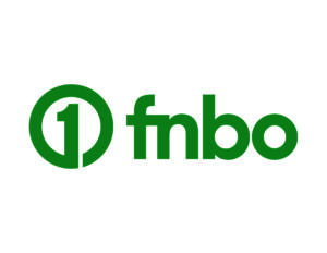 Graphic logo with a circled number 1 with the letters FNBO after the 1.